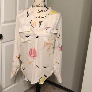 Multicolor, Watercolor Blouse